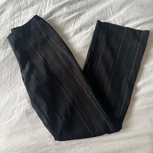 Vintage Black Pinstripe Straight Leg Pants